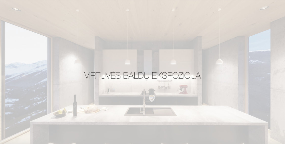 Virtuali virtuvės baldų ekspozicija